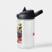 Niedliche Anime Girl Eating Erdbeeren | Sommertag Trinkflasche (Links)