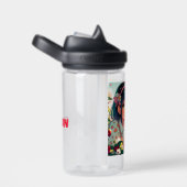 Niedliche Anime Girl Eating Erdbeeren | Sommertag Trinkflasche (rechts)