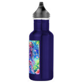 Niedliche Anime Girl Eating Watermelon Edelstahlflasche (Rechts)