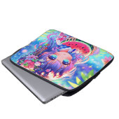 Niedliche Anime Girl Eating Watermelon Laptopschutzhülle (Vorne Knopf)