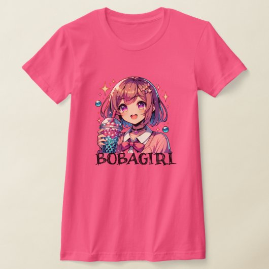 Niedliche Anime Girl Holding Bubble Tee (Ablage )