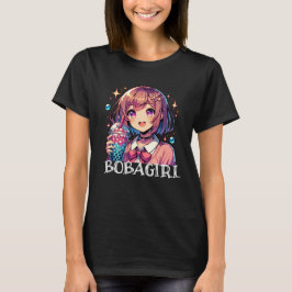 Niedliche Anime Girl Holding Bubble Tee