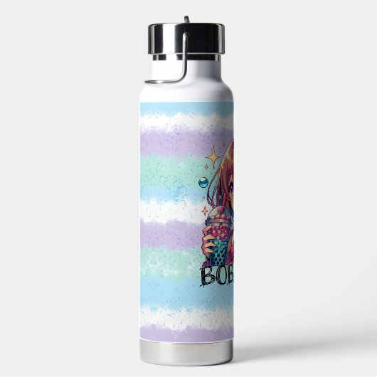 Niedliche Anime Girl Holding Bubble Tee Trinkflasche (rechts)