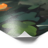 Niedliche Anime Girl in Pond Fotodruck (Ecke)