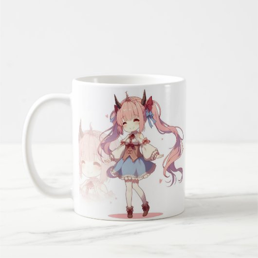 Niedliche Anime Girl Kaffeemaschine Tasse (Links)