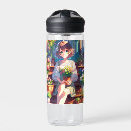 Niedliche Anime Girl mit einer Personalisierten Pf Trinkflasche