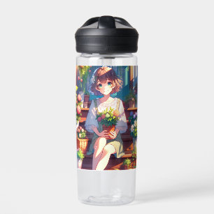 Niedliche Anime Girl mit einer Personalisierten Pf Trinkflasche