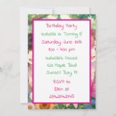 Niedliche Anime Girls Geburtstagsparty Einladung (Rückseite)