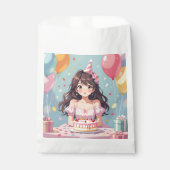 Niedliche Anime Girl's Geburtstagsparty Geschenktütchen (Vorderseite)