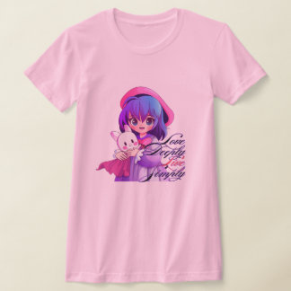 Niedliche Anime Pink-Frauen-T - Shirt