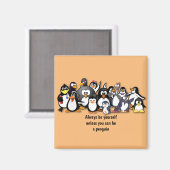 Niedliche animierte Pinguine Magnet (Vorderseite/Rückseite)