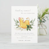 Niedliche Ankündigung der Schwangerschaft (Stehend Vorderseite)