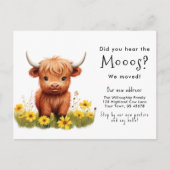 Niedliche Ankündigung über den Transport von Kühen Postkarte (Vorderseite)