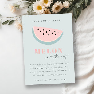 Niedliche Ankündigung unserer kleinen Melon Aqua B