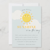 Niedliche Ankündigung unseres kleinen Sonnenschein (Vorderseite)