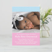 Niedliche Ankündigung von Baby (Stehend Vorderseite)