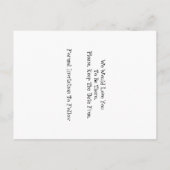 Niedliche Ankündigung von Braut und Bräutigam (Rückseite)