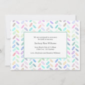 Niedliche Ankündigung von Foto Baby-Geburt (Rückseite)