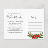 Niedliche Ankündigung von Red Christmas Car Holida Postkarte (Rückseite)