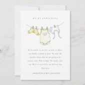 Niedliche Ankündigung von Simple Clothesline Yello (Vorderseite)