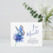 Niedliche Ankündigung zur Blume des Schmetterlings (Stehend Vorderseite)