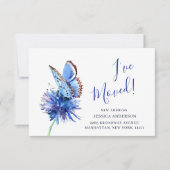 Niedliche Ankündigung zur Blume des Schmetterlings (Vorderseite)