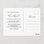 Niedliche Ankündigung zur Blume des Schmetterlings Postkarte (Rückseite)