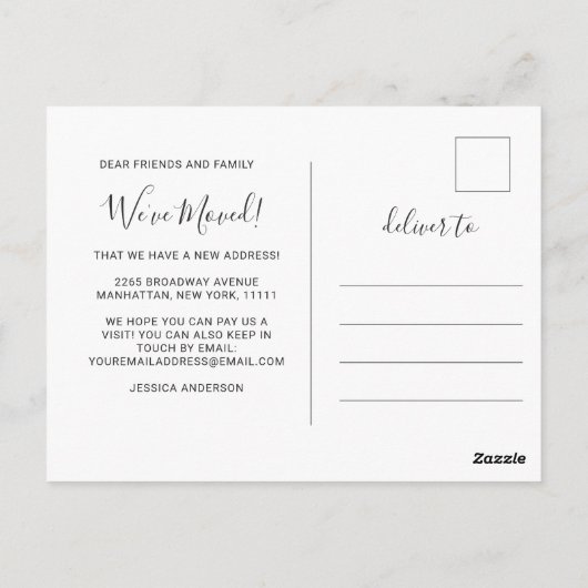 Niedliche Ankündigung zur Blume des Schmetterlings Postkarte (Rückseite)