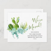 Niedliche Ankündigung zur Wasserfarbenkaktus Postkarte (Vorne/Hinten)