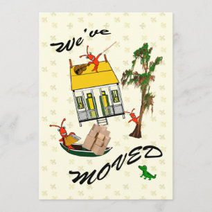 Niedliche Ankündigungen von Cajun Crawfish Moving