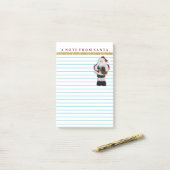 Niedliche Anmerkung von Weihnachtsmann Post-it Klebezettel (Auf Schreibtisch)