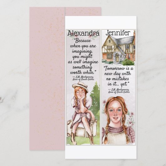 Niedliche Anne von Green Gables Quotes Gift Leseze Karte (Vorne/Hinten)