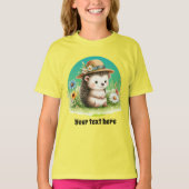 Niedliche, anpassbare Igel-Mädchen T-Shirt (Vorderseite)