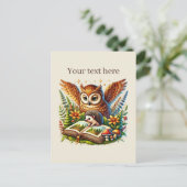 Niedliche, anpassbare Lesekeule Postkarte (Stehend Vorderseite)
