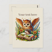 Niedliche, anpassbare Lesekeule Postkarte (Vorne/Hinten)