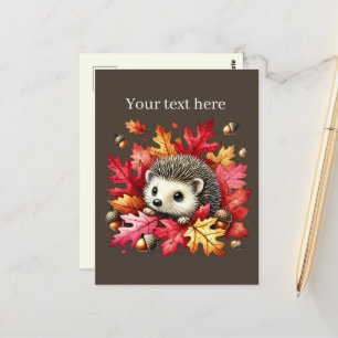 Niedliche, anpassbare Tierfreunde Igel Postkarte