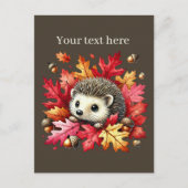 Niedliche, anpassbare Tierfreunde Igel Postkarte (Vorderseite)