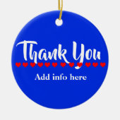 Niedliche Anpassung Vielen Dank Keramik Ornament (Vorne)