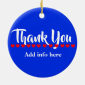 Niedliche Anpassung Vielen Dank Keramik Ornament (Hinten)