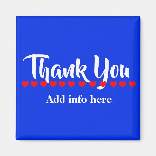 Niedliche Anpassung Vielen Dank Magnet (Vorne)