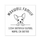 Niedliche Anschrift der Familie Chihuahua Dog Arch Permastempel (Design)