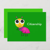 Niedliche Ant & Citizenship Postkarte (Vorne/Hinten)