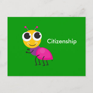 Niedliche Ant & Citizenship Postkarte