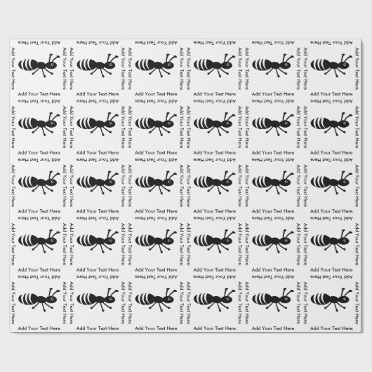 Niedliche Ant oder Termite Funny Pest Kontrolle Geschenkpapier (Flach)