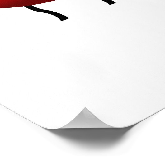 Niedliche Ante mit Apfel Poster (Ecke)