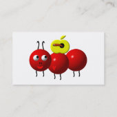 Niedliche Ante mit Apfel Visitenkarte (Rückseite)
