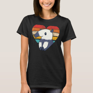 Niedliche Anteater Retro-Herzform Vintag T-Shirt