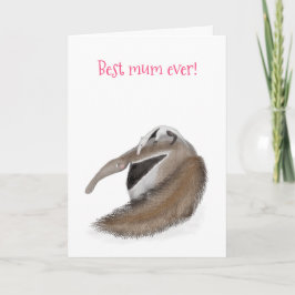 Niedliche Anteaterkarte "Beste Mutter je" Mutterta Karte