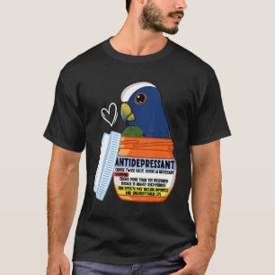Niedliche Antidepressiva Papagei Weißer Kapper Pio T-Shirt
