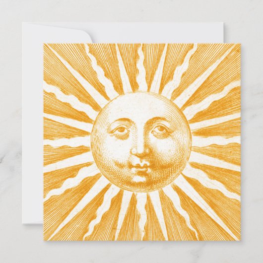 Niedliche antike Vintage goldgelbe Sonnenwand (Vorderseite)